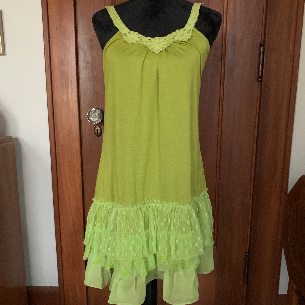 "A'reve" Lime Green Dress, Size L, New/Tags